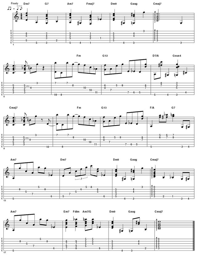 Tab: Play acoustic like Martin Taylor